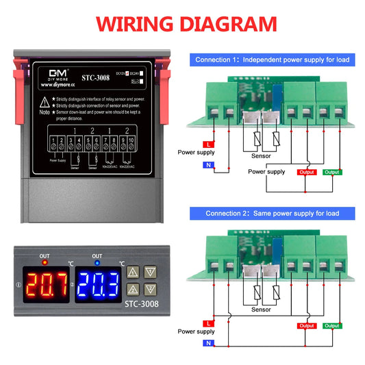 STC Digital Temperature Controller Thermostat – Models 3000, 3008, 3018, 3028 | 12V/24V/110V/220V