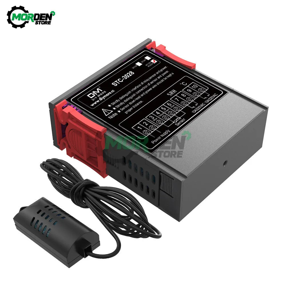 STC-3028 Digital Temperature & Humidity Controller – AC 10V-220V Thermostat Hygrometer