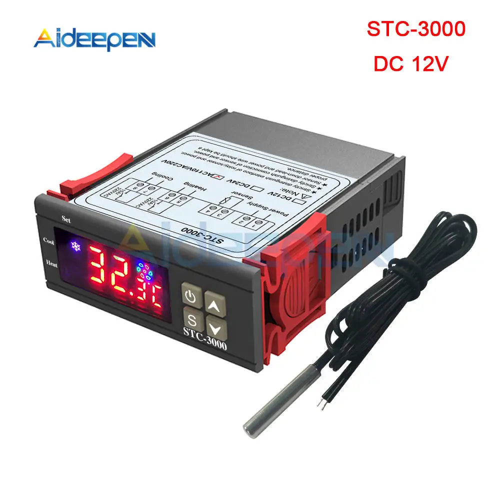 STC-3000 Digital Temperature Controller Thermostat With NTC Sensor 12V-220V