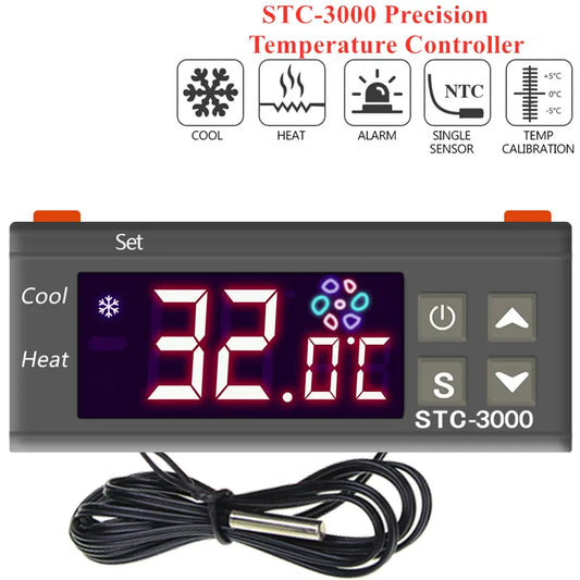 STC-3000 Digital Thermostat Thermoregulator 110V-220V With Sensor