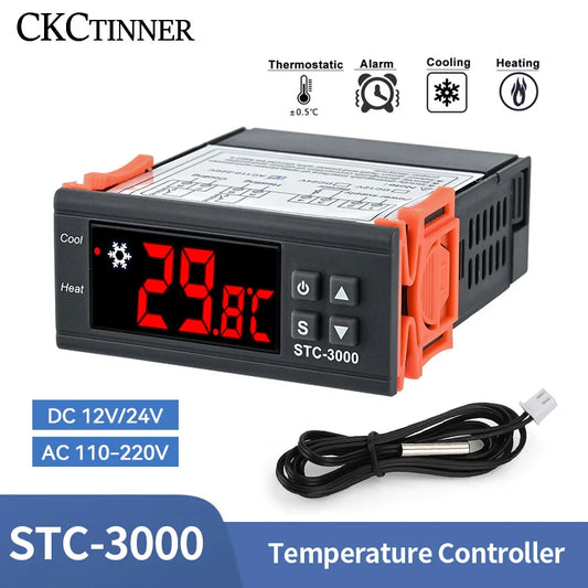 STC-3000 Digital Temperature Controller for Incubator Heating & Cooling