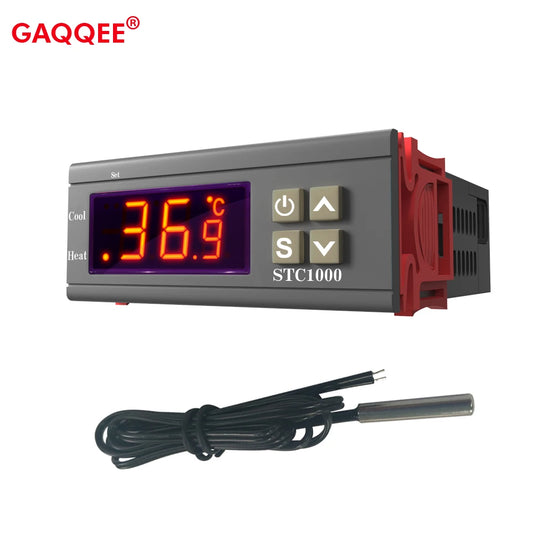 STC-1000 LED Digital Temperature Controller Thermostat – AC110-220V Relay with NTC Sensor for Heater, Freezer, and Fridge