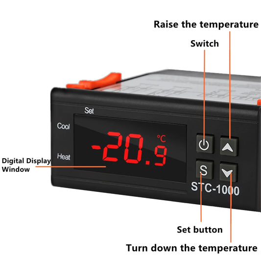 STC-1000 LED Digital Thermostat – Temperature Controller & Thermoregulator 12V/24V/220V