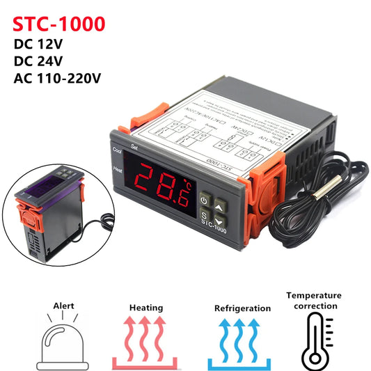 STC-1000 LED Digital Thermostat – Temperature Controller & Thermoregulator 12V/24V/220V
