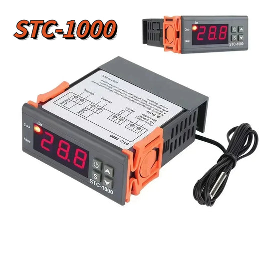 STC-1000 LED Digital Thermostat – Heating & Cooling Temperature Controller 12V/24V/220V