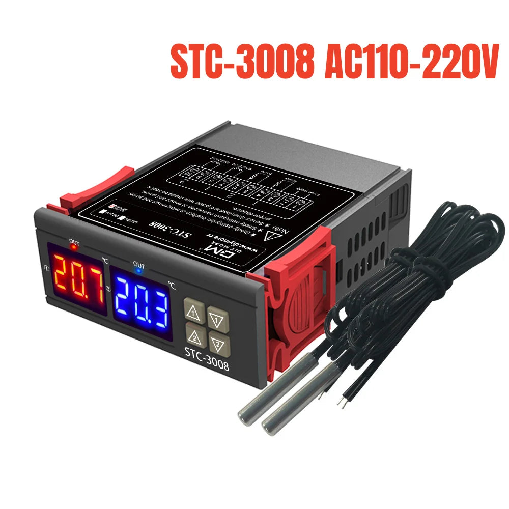 STC Digital Temperature Controller Thermostat – Models 3000, 3008, 3018, 3028 | 12V/24V/110V/220V