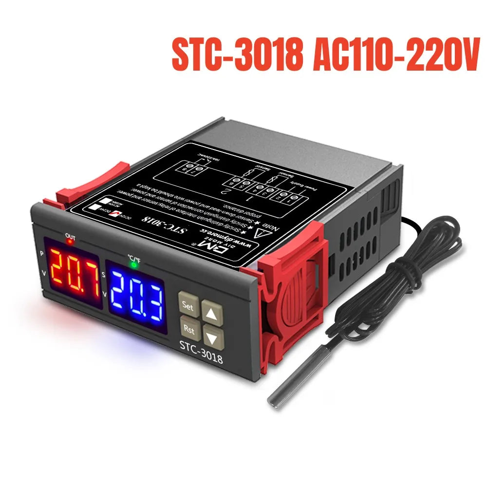 STC Digital Temperature Controller Thermostat – Models 3000, 3008, 3018, 3028 | 12V/24V/110V/220V