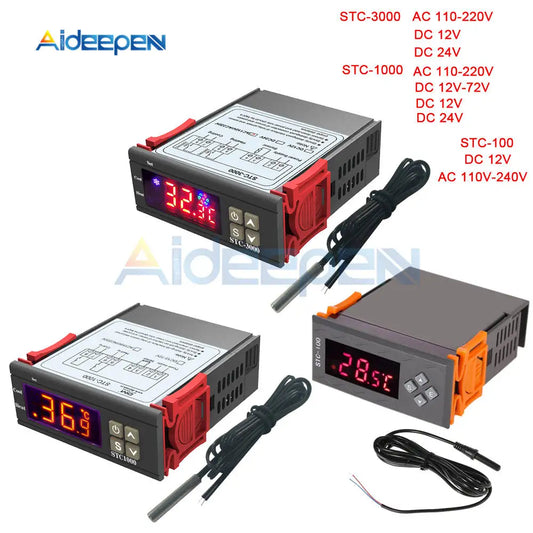 STC-3000 Digital Temperature Controller Thermostat With NTC Sensor 12V-220V