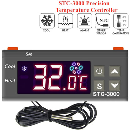 STC-3000 Digital Thermostat Thermoregulator 110V-220V With Sensor