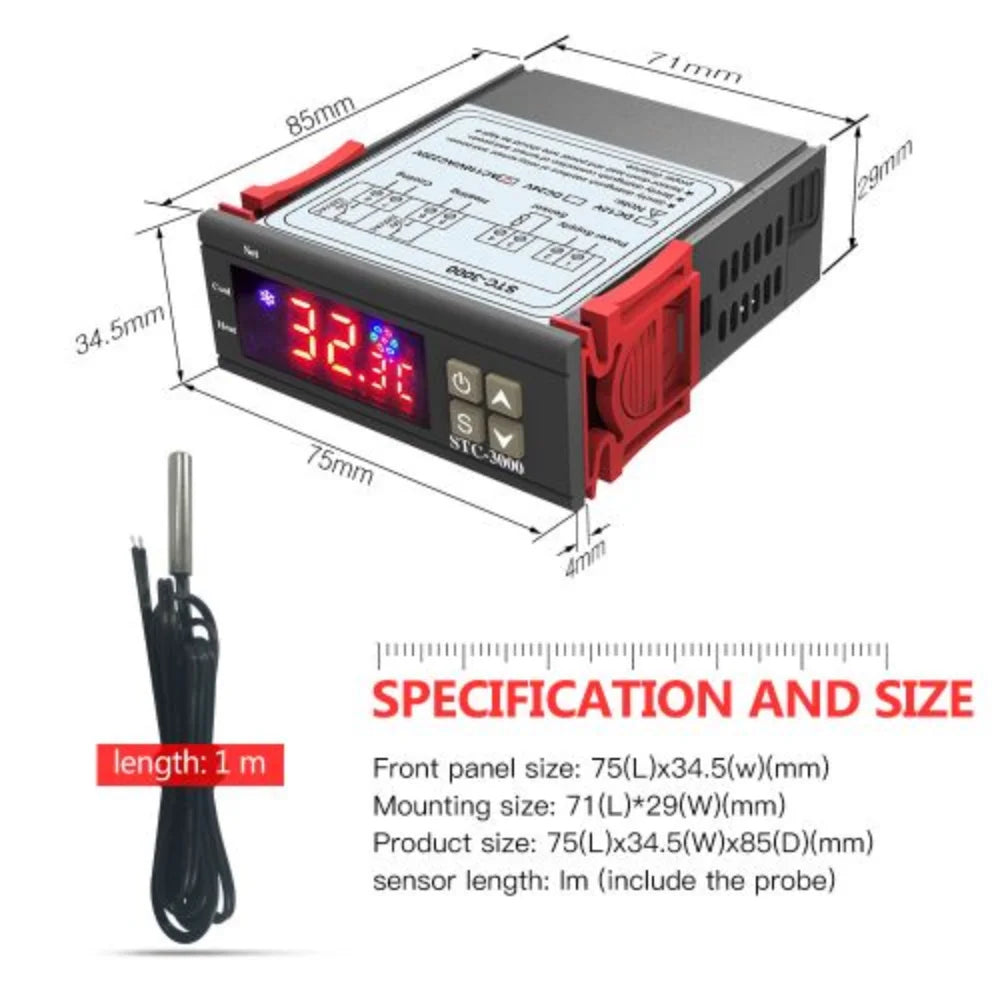 STC-3000 LED Digital Temperature Controller Thermostat