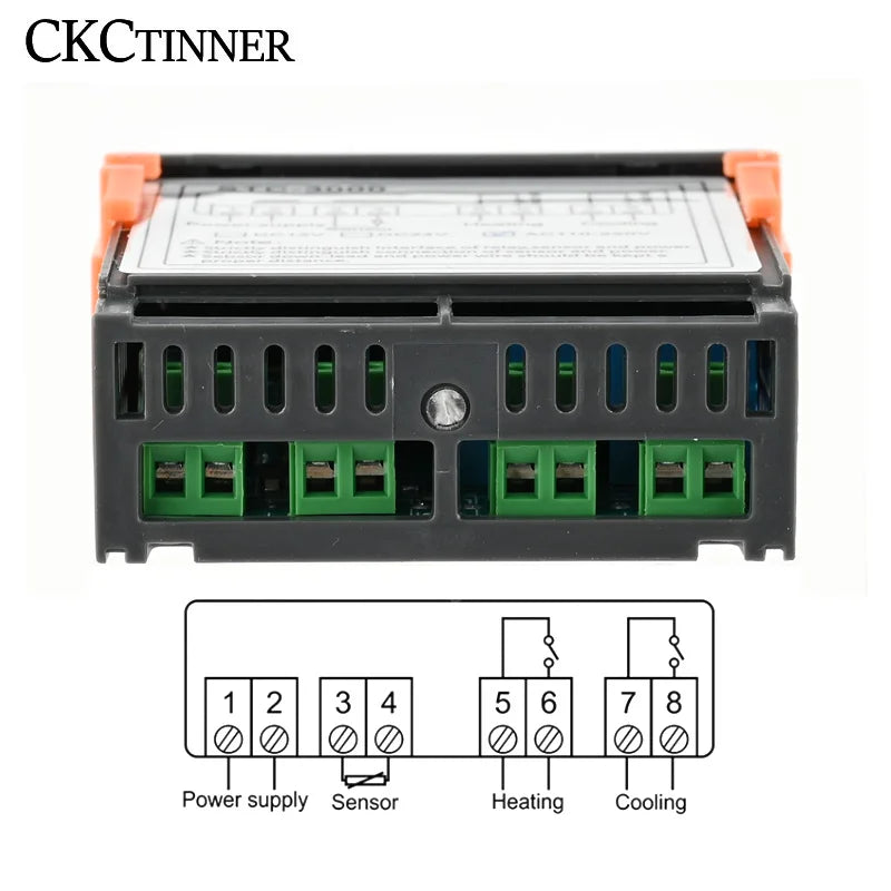 STC-3000 Digital Temperature Controller for Incubator Heating & Cooling