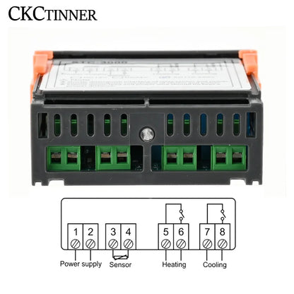 STC-3000 Digital Temperature Controller for Incubator Heating & Cooling