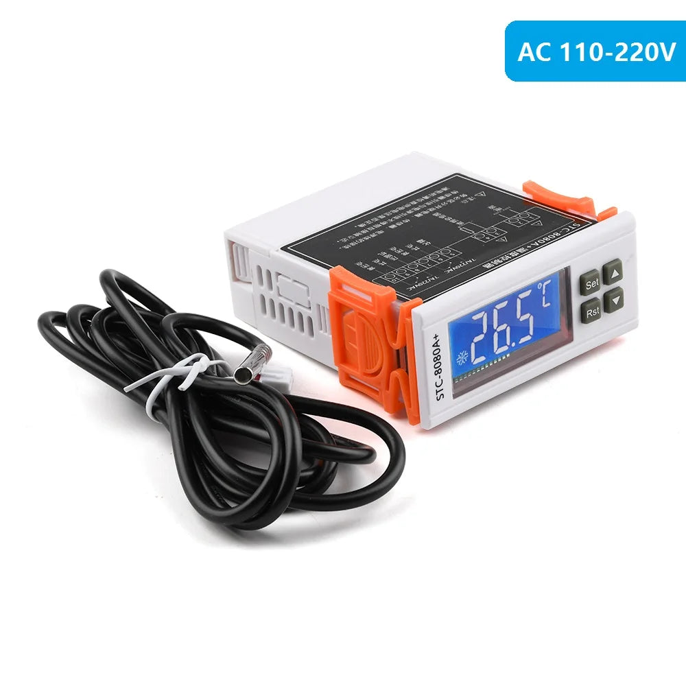 STC-8080A+ Refrigerator Thermostat – Digital Temperature Controller with Auto Defrost