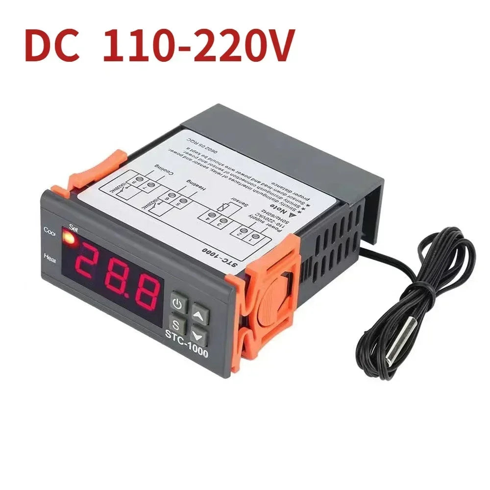 STC-1000 LED Digital Thermostat – Heating & Cooling Temperature Controller 12V/24V/220V