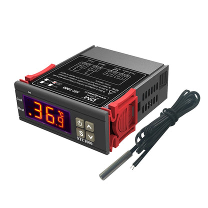STC-1000 LED Digital Temperature Controller Thermostat – AC110-220V Relay with NTC Sensor for Heater, Freezer, and Fridge